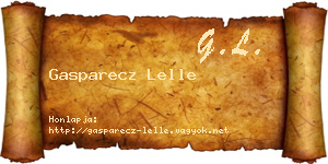 Gasparecz Lelle névjegykártya